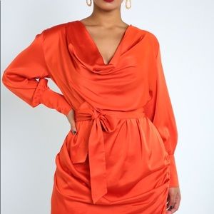 REBDOLLS “CENTER OF ATTENTION” COWL NECK DRESS